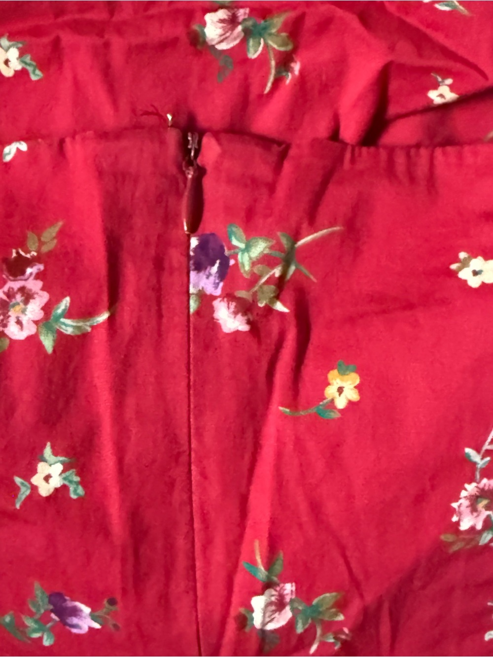Ralph Lauren Red Floral 96% Cotton Picnic Dress - Picture 6 of 9